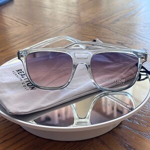 Kenneth Cole Transparent Sunglasses with Brown Tint